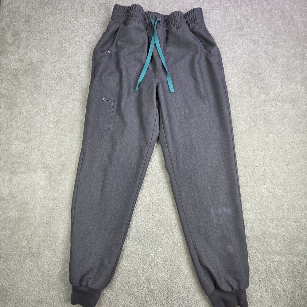 FIGS Zamora Jogger‎ Scrub Pants Womens S/P Petite Gray Medical Nursing Flaw